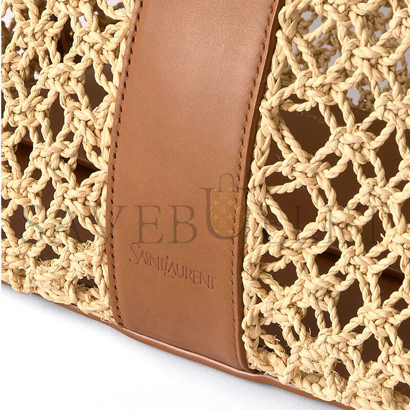 Y51 beige raffia y tote bag 828957gaafi2791 (37*32*22cm)